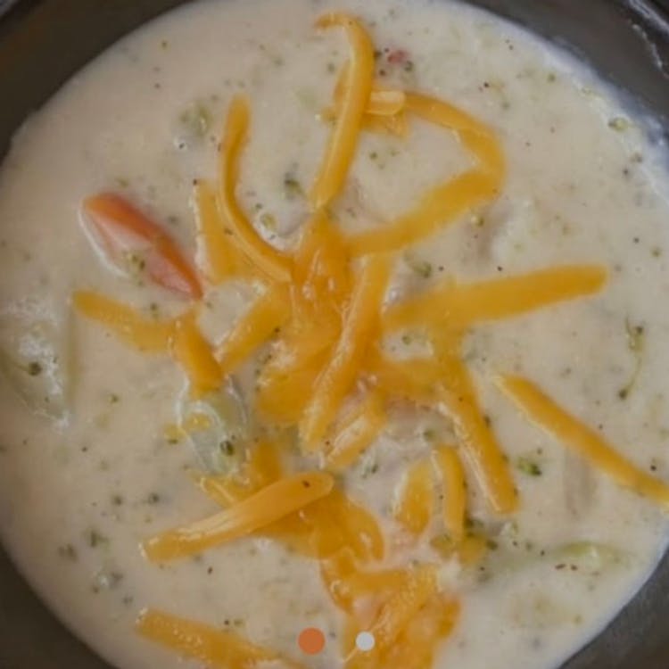 Potato, Carrot & Cheddar Soup image