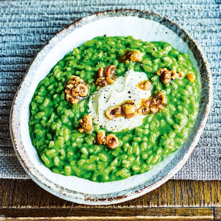 Mushroom and Spinach Risotto image