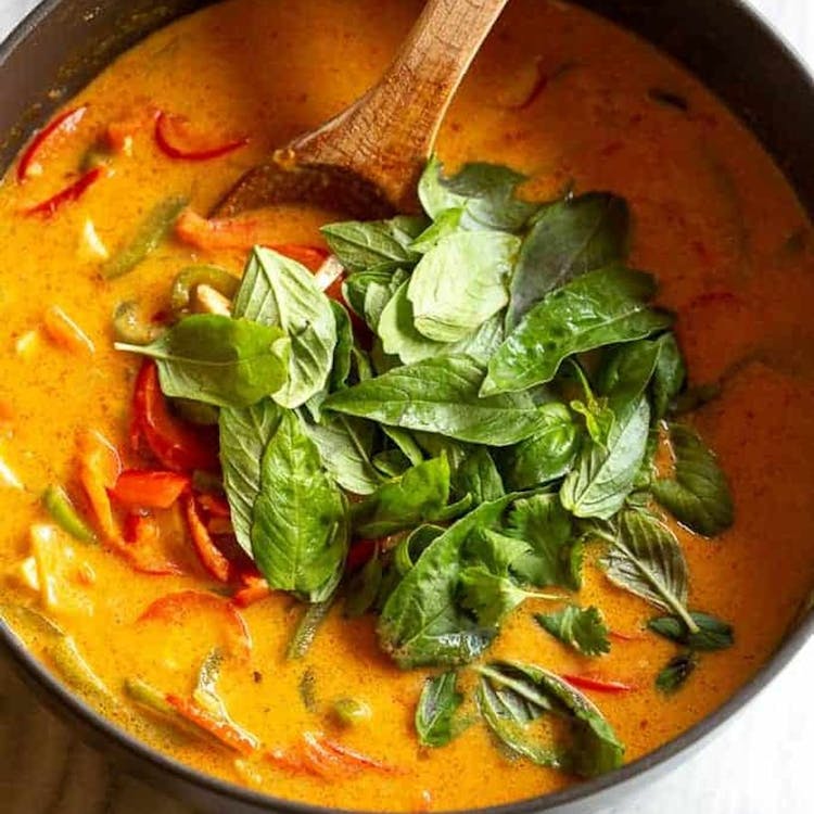 Thai  Red Curry Chicken with Steamed Rice image