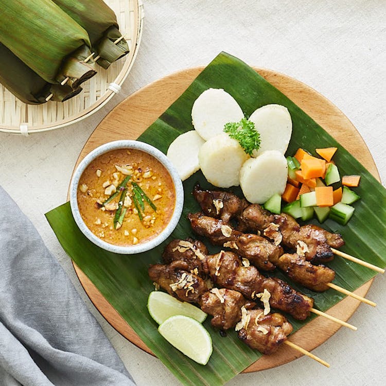 Chicken Sate with Lontong-5 skewers (25%OFF applied) image