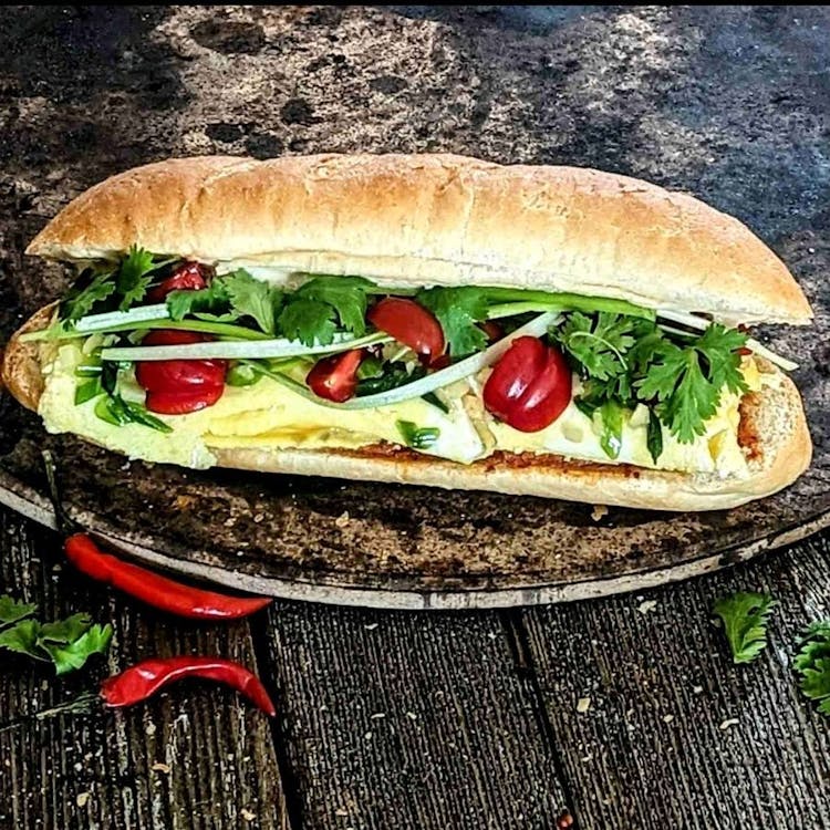 Egg Banh Mi Sandwich Combo  image