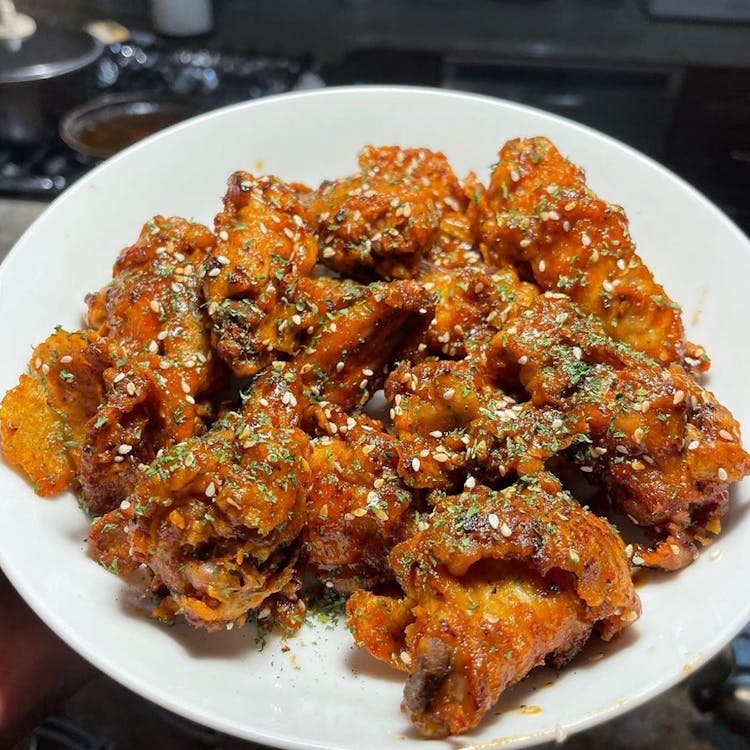 10 pieces of Sweet and Spicey Fried Korean Chicken with Seasoned fries  image