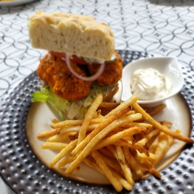 Fried Hot “Chicken” Sandwich image