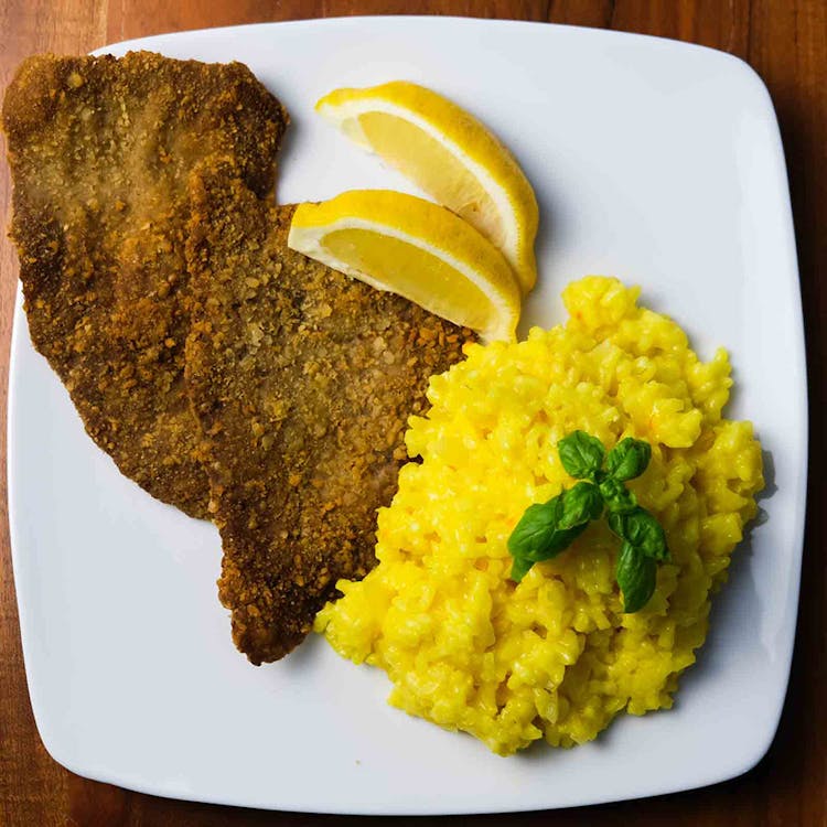 Milanese Veal Cutlets & Risotto - Serves 1 image