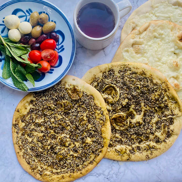 Manaeesh- Za'atar and Cheese Flatbreads image