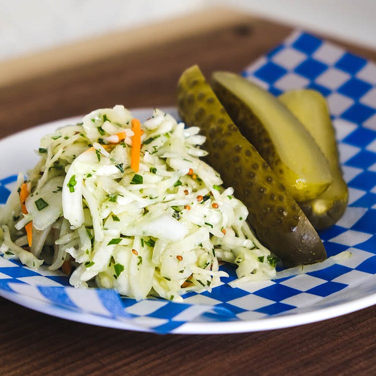 House Made Coleslaw & Dill Pickle image