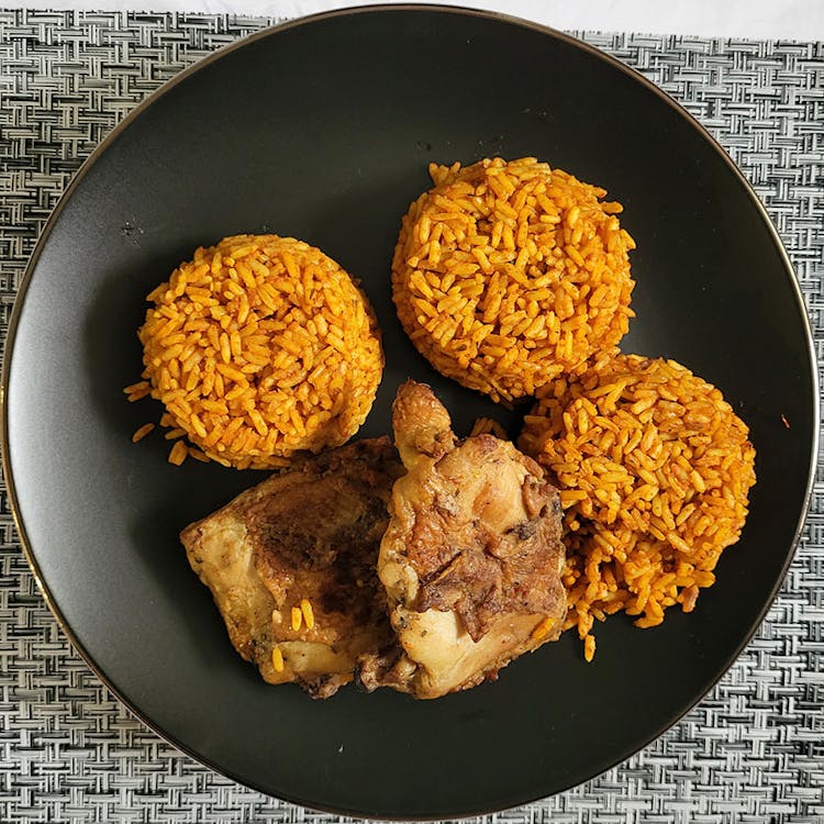 Jollof Rice + Chicken image