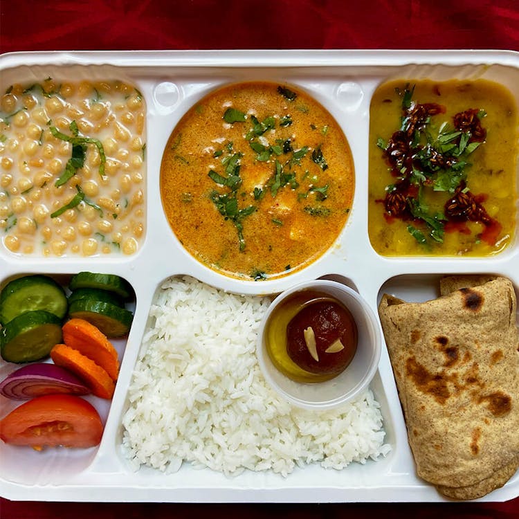 Indian Meal platter- Shahi Paneer Curry (Paneer in a mildly sweet gravy) image