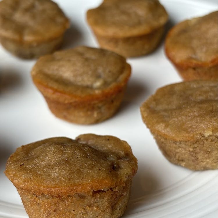 Banana Tahini Mini Muffins (Gluten Free, Grain Free, Refined Sugar Free) - 24 pcs. image