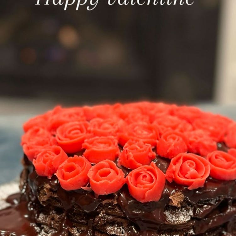 I Love You chocolate cake! image