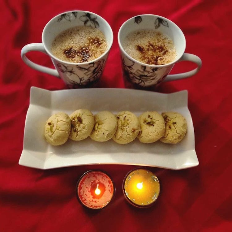 2 Indian Coffees and 6 Eggless Indian Cookies image