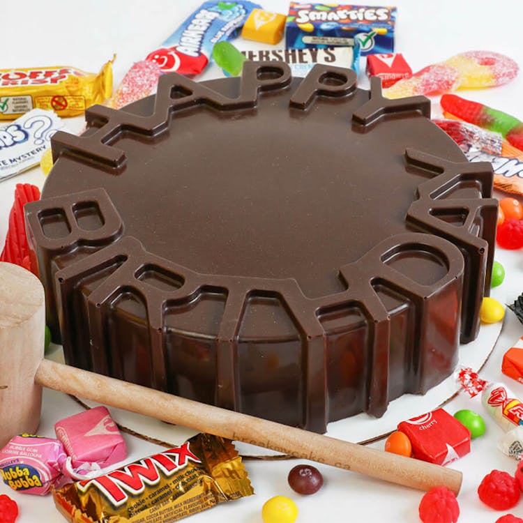 Happy Birthday Round Chocolate Piñata  image